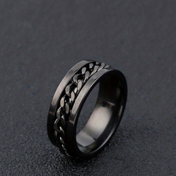 NEW Stainless Anxiety Relief Spinner Chain Ring - Picture 3 of 5